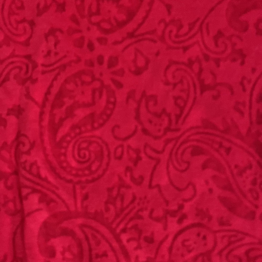 Infinity red paisley scarf, very soft